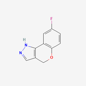 molecular formula C10H7FN2O B11908945 8-Fluoro-2,4-dihydrochromeno[4,3-c]pyrazole 