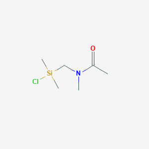 molecular formula C6H14ClNOSi B11908976 Acetamide, N-[(chlorodimethylsilyl)methyl]-N-methyl- CAS No. 67519-73-7