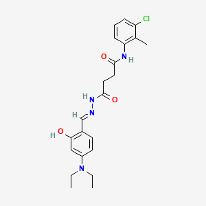 molecular formula C22H27ClN4O3 B1190898 N-(3-chloro-2-methylphenyl)-4-{2-[4-(diethylamino)-2-hydroxybenzylidene]hydrazino}-4-oxobutanamide 