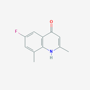 molecular formula C11H10FNO B11908998 6-Fluoro-2,8-dimethylquinolin-4-ol 