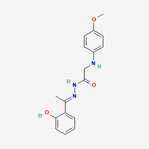 N'-[1-(2-hydroxyphenyl)ethylidene]-2-(4-methoxyanilino)acetohydrazide