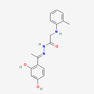 N'-[1-(2,4-dihydroxyphenyl)ethylidene]-2-(2-toluidino)acetohydrazide