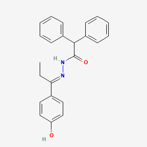 molecular formula C23H22N2O2 B1190906 N'-[1-(4-hydroxyphenyl)propylidene]-2,2-diphenylacetohydrazide 