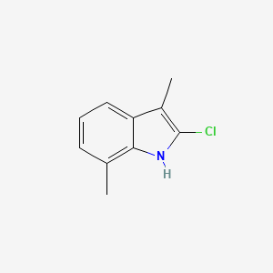 molecular formula C10H10ClN B11909072 2-Chloro-3,7-dimethyl-1H-indole 