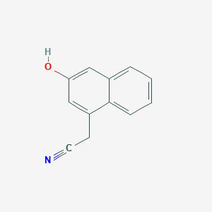 molecular formula C12H9NO B11909146 2-(3-Hydroxynaphthalen-1-yl)acetonitrile 