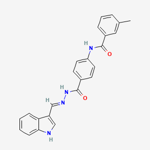 N-(4-{[2-(1H-indol-3-ylmethylene)hydrazino]carbonyl}phenyl)-3-methylbenzamide