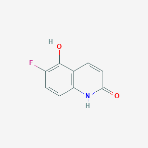 molecular formula C9H6FNO2 B11909177 6-Fluoro-5-hydroxyquinolin-2(1H)-one 