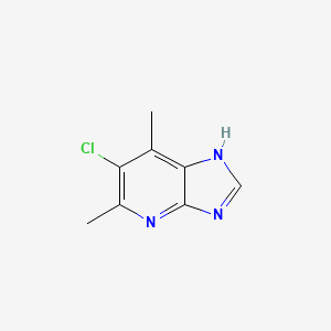 molecular formula C8H8ClN3 B11909278 6-Chloro-5,7-dimethyl-3H-imidazo[4,5-b]pyridine 