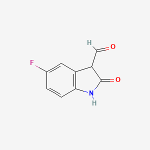 molecular formula C9H6FNO2 B11909304 5-Fluoro-2-oxoindoline-3-carbaldehyde CAS No. 52508-87-9