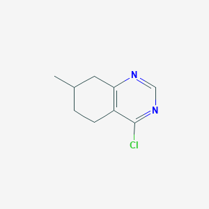 molecular formula C9H11ClN2 B11909318 4-Chloro-7-methyl-5,6,7,8-tetrahydroquinazoline 