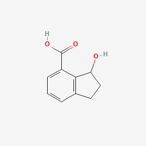 molecular formula C10H10O3 B11909333 3-hydroxy-2,3-dihydro-1H-indene-4-carboxylic Acid CAS No. 77635-15-5