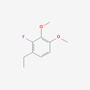 molecular formula C10H13FO2 B11909369 1-Ethyl-2-fluoro-3,4-dimethoxybenzene CAS No. 158641-47-5