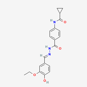 N-(4-{[2-(3-ethoxy-4-hydroxybenzylidene)hydrazino]carbonyl}phenyl)cyclopropanecarboxamide