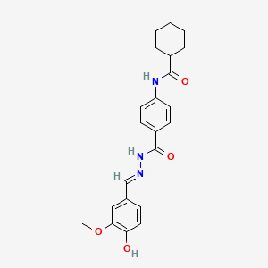 N-(4-{[2-(4-hydroxy-3-methoxybenzylidene)hydrazino]carbonyl}phenyl)cyclohexanecarboxamide