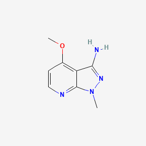 molecular formula C8H10N4O B11909381 4-Methoxy-1-methyl-1H-pyrazolo[3,4-b]pyridin-3-amine CAS No. 717875-82-6