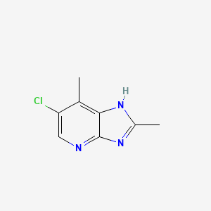 molecular formula C8H8ClN3 B11909390 6-Chloro-2,7-dimethyl-3H-imidazo[4,5-b]pyridine 