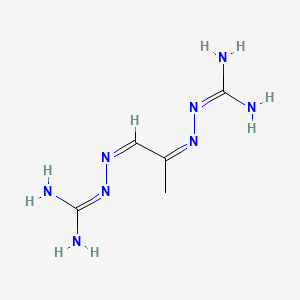 molecular formula C5H12N8 B11909397 1,1'-[(Methylethanediylidene)dinitrilo]diguanidine 