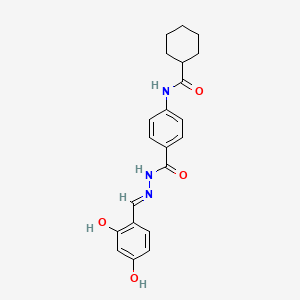N-(4-{[2-(2,4-dihydroxybenzylidene)hydrazino]carbonyl}phenyl)cyclohexanecarboxamide