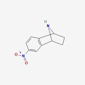 molecular formula C10H10N2O2 B11909404 6-Nitro-1,2,3,4-tetrahydro-1,4-epiminonaphthalene 