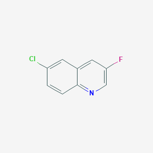 molecular formula C9H5ClFN B11909433 6-Chloro-3-fluoroquinoline 