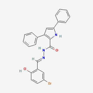 molecular formula C24H18BrN3O2 B1190945 N'-(5-bromo-2-hydroxybenzylidene)-3,5-diphenyl-1H-pyrrole-2-carbohydrazide 