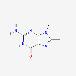 molecular formula C7H9N5O B11909506 2-Amino-8,9-dimethyl-1H-purin-6(9H)-one CAS No. 23662-77-3