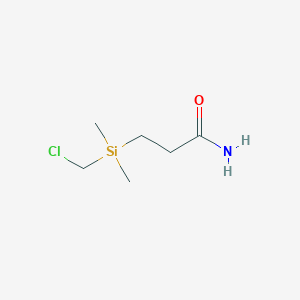 molecular formula C6H14ClNOSi B11909541 3-[(Chloromethyl)(dimethyl)silyl]propanamide CAS No. 19182-75-3