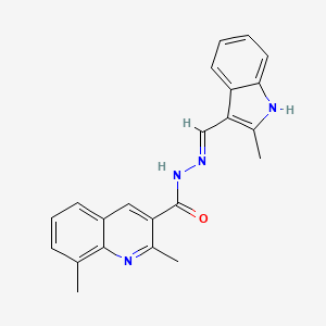 2,8-dimethyl-N'-[(2-methyl-1H-indol-3-yl)methylene]-3-quinolinecarbohydrazide