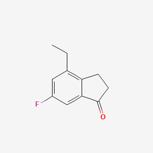 molecular formula C11H11FO B11909610 4-Ethyl-6-fluoro-2,3-dihydroinden-1-one 