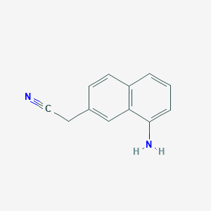 molecular formula C12H10N2 B11909632 1-Aminonaphthalene-7-acetonitrile 