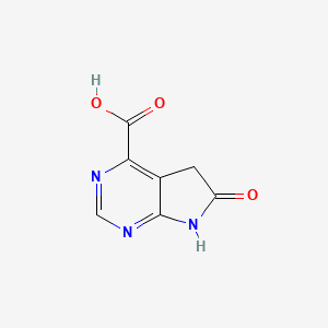 molecular formula C7H5N3O3 B11909660 6-Oxo-6,7-dihydro-5H-pyrrolo[2,3-D]pyrimidine-4-carboxylic acid 