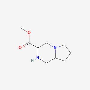 molecular formula C9H16N2O2 B11909677 Methyl octahydropyrrolo[1,2-a]pyrazine-3-carboxylate 