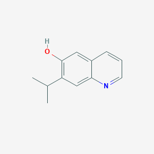 molecular formula C12H13NO B11909692 6-Quinolinol, 7-(1-methylethyl)- CAS No. 101722-73-0