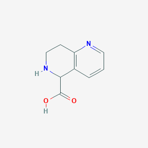 molecular formula C9H10N2O2 B11909762 5,6,7,8-Tetrahydro-1,6-naphthyridine-5-carboxylic acid 