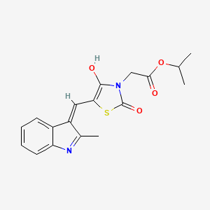 isopropyl {5-[(2-methyl-1H-indol-3-yl)methylene]-2,4-dioxo-1,3-thiazolidin-3-yl}acetate