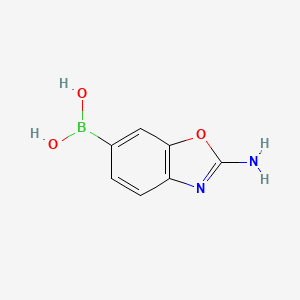 molecular formula C7H7BN2O3 B11909805 (2-Aminobenzo[d]oxazol-6-yl)boronic acid 