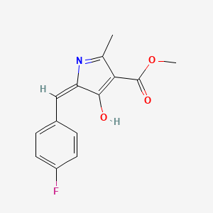 molecular formula C14H12FNO3 B1190985 methyl (5E)-5-(4-fluorobenzylidene)-2-methyl-4-oxo-4,5-dihydro-1H-pyrrole-3-carboxylate 