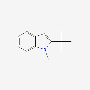 molecular formula C13H17N B11909869 2-(tert-Butyl)-1-methyl-1H-indole CAS No. 46275-90-5