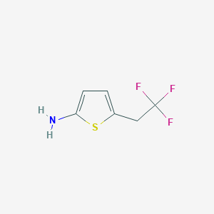 molecular formula C6H6F3NS B11909885 2-Thiophenamine, 5-(2,2,2-trifluoroethyl)- 