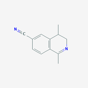 molecular formula C12H12N2 B11909896 1,4-Dimethyl-3,4-dihydroisoquinoline-6-carbonitrile CAS No. 87870-08-4