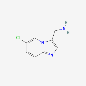 molecular formula C8H8ClN3 B11909913 (6-Chloroimidazo[1,2-a]pyridin-3-yl)methanamine 