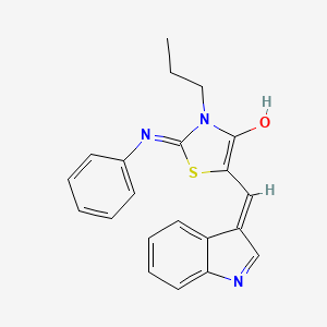 5-(1H-indol-3-ylmethylene)-2-(phenylimino)-3-propyl-1,3-thiazolidin-4-one