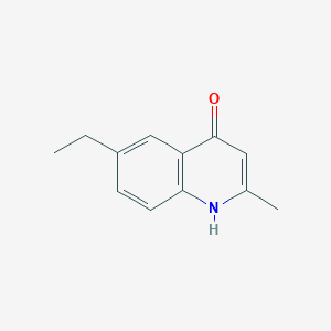 molecular formula C12H13NO B11909926 6-Ethyl-2-methylquinolin-4-OL CAS No. 62510-40-1