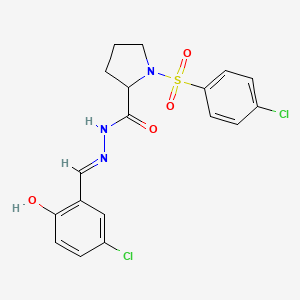 N'-(5-chloro-2-hydroxybenzylidene)-1-[(4-chlorophenyl)sulfonyl]-2-pyrrolidinecarbohydrazide