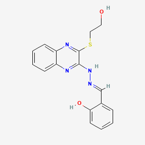 2-Hydroxybenzaldehyde {3-[(2-hydroxyethyl)sulfanyl]-2-quinoxalinyl}hydrazone