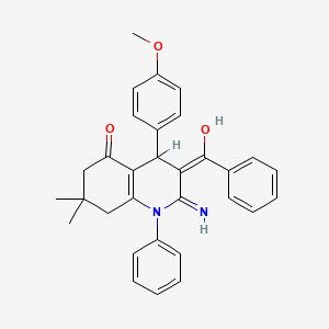 2-amino-3-benzoyl-4-(4-methoxyphenyl)-7,7-dimethyl-1-phenyl-4,6,7,8-tetrahydro-5(1H)-quinolinone