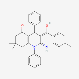 2-amino-7,7-dimethyl-3-(4-methylbenzoyl)-1,4-diphenyl-4,6,7,8-tetrahydro-5(1H)-quinolinone
