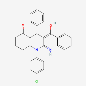 molecular formula C28H23ClN2O2 B1191012 2-amino-3-benzoyl-1-(4-chlorophenyl)-4-phenyl-4,6,7,8-tetrahydro-5(1H)-quinolinone 