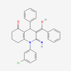 2-amino-3-benzoyl-1-(3-chlorophenyl)-4-phenyl-4,6,7,8-tetrahydro-5(1H)-quinolinone