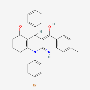 2-amino-1-(4-bromophenyl)-3-(4-methylbenzoyl)-4-phenyl-4,6,7,8-tetrahydro-5(1H)-quinolinone
